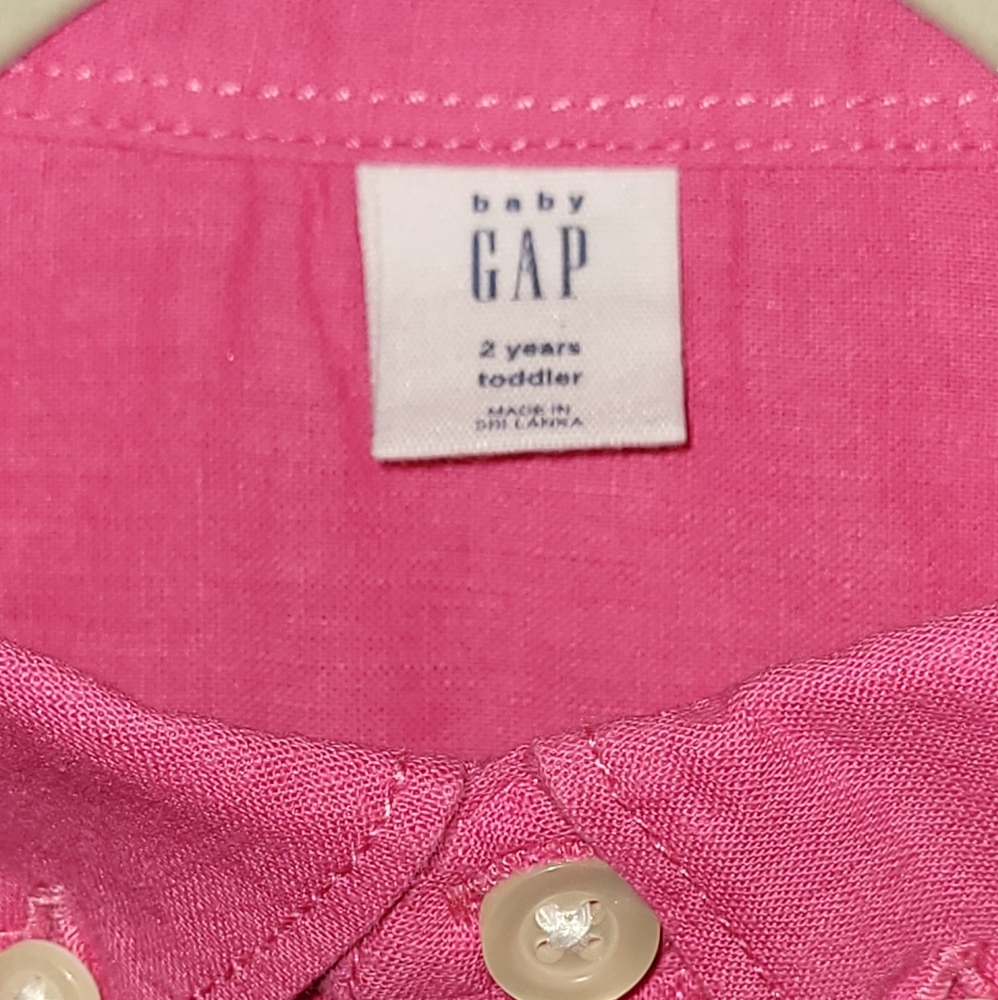 Gap Toddler Girl Long-Sleeved Button Down Shirt - Picture 4 of 4